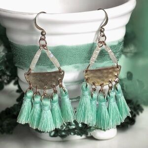 5 For $25💫Santa Fe Green Tassel Dangles